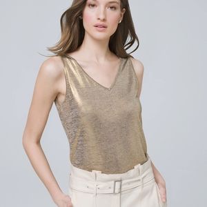 White House Black Market gold top